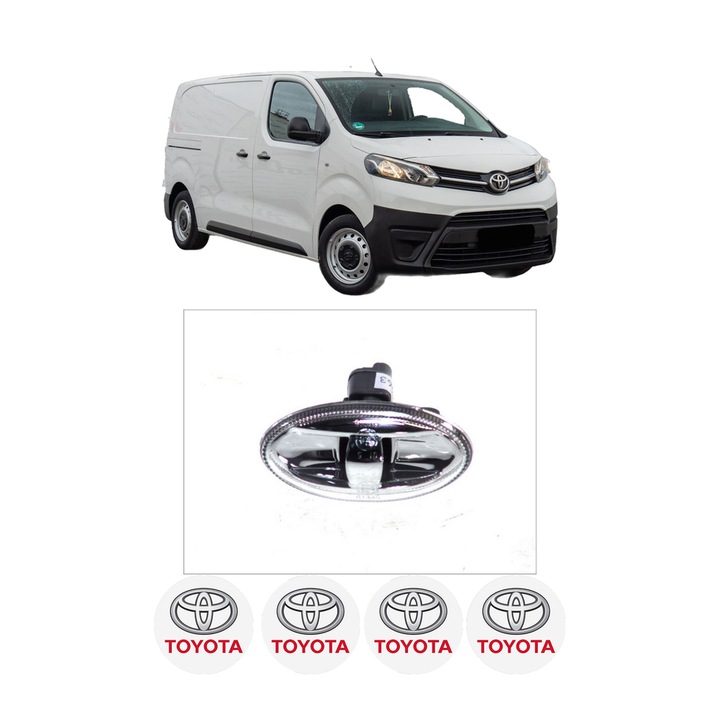 Semnalizator Partea Dreapta / Stanga TOYOTA PROACE Bus (MDZ_) din 2016-2024, Auto, Depo, 4 Stickere auto cu TOYOTA