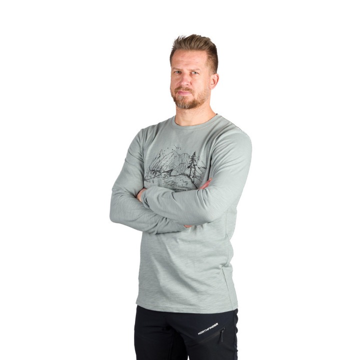 Ferfi biopamut polo Ember, Világoszöld