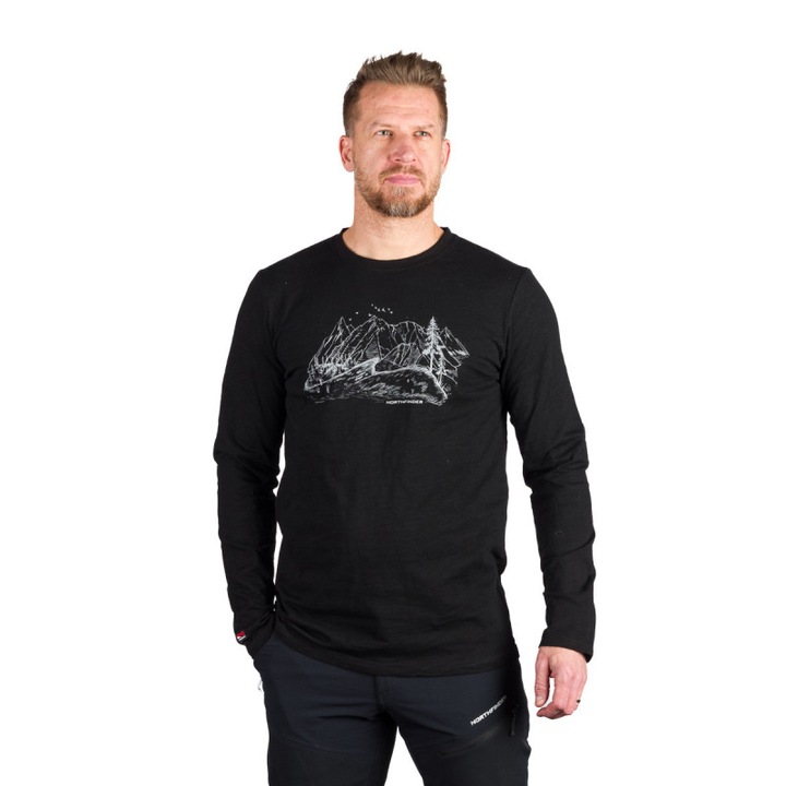 Ferfi biopamut polo Ember, Fekete