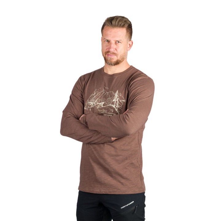 Ferfi biopamut polo Ember, Barna