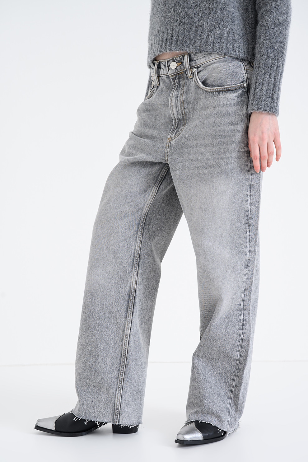 () () () node Images High Quality Grahic AllSaints, Blugi relaxed-fit Blake, Gri deschis melange, 29 - eMAG.ro