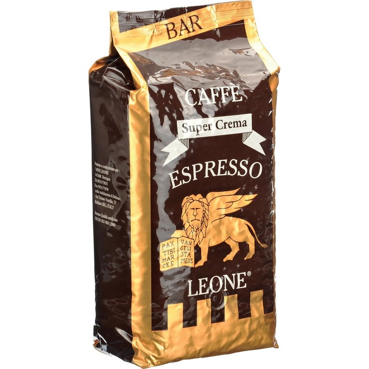 Cafea boabe Procaffe Espresso Leone Super Crema 00461642, Prajire usoara, 40% Arabica 60% Robusta, 1kg