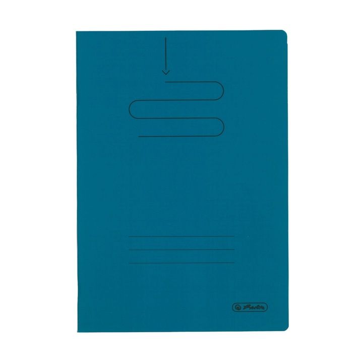 Caiet Herlitz A4, 60 file, 70g/mp, coperta plastic, matematica, Bleumarin