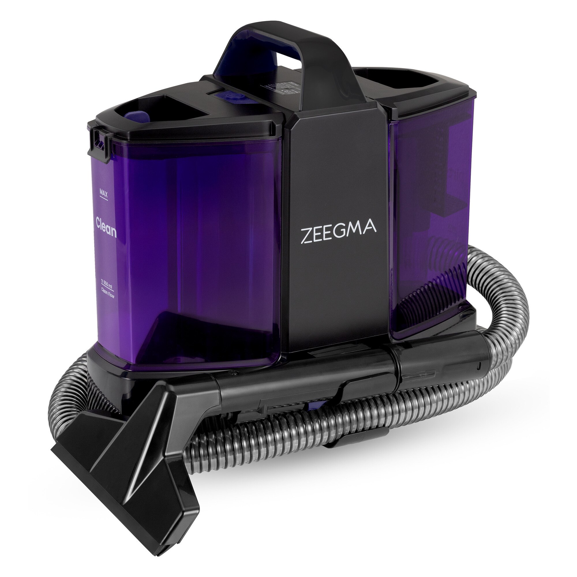 Aspirator de spalat umed uscat de palat tapiterii mochete si covoare Zeegma Zonder Wash Comact, 500 W, 1, 5L, uscat / umed, Albastru