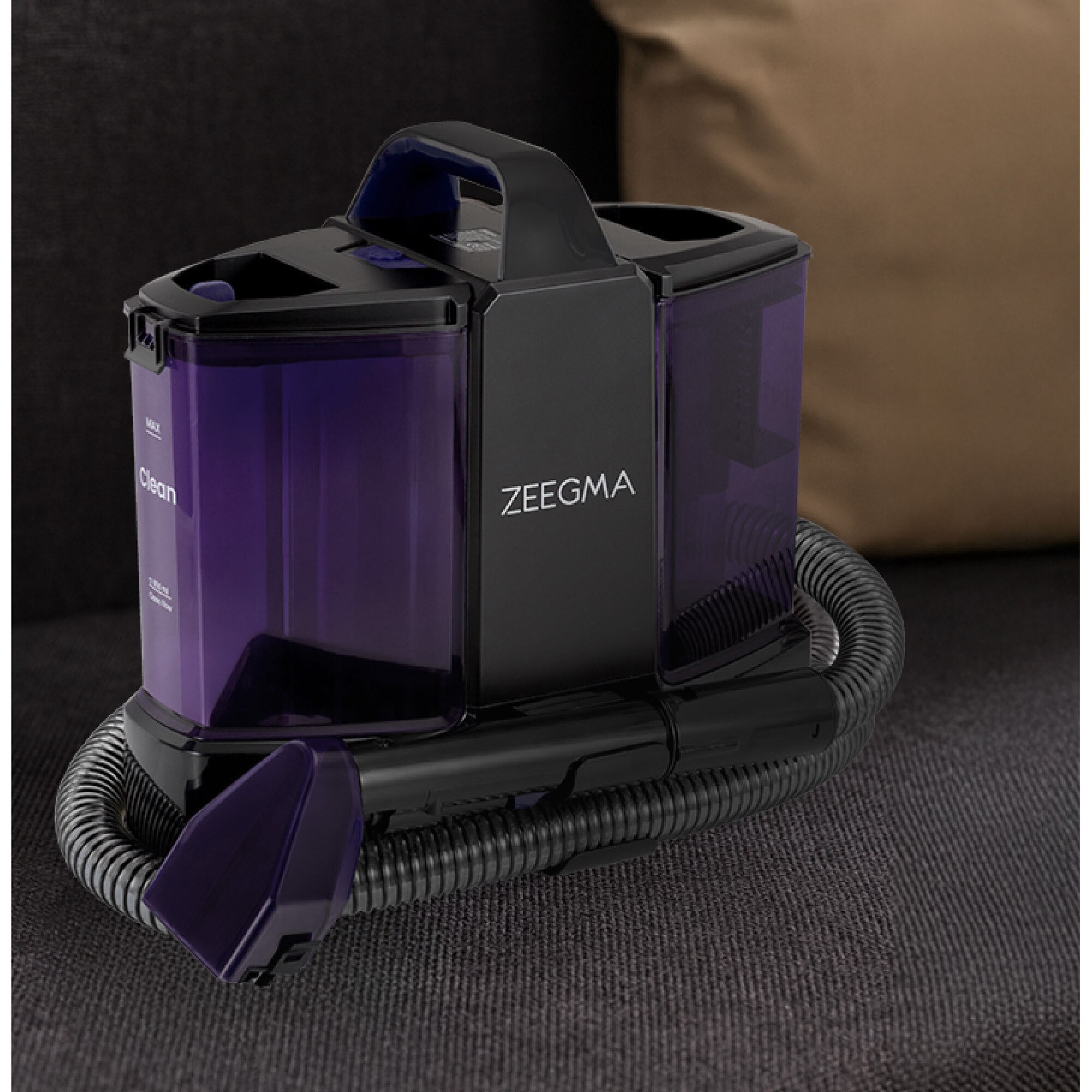 Aspirator de spalat umed uscat de palat tapiterii mochete si covoare Zeegma Zonder Wash Comact, 500 W, 1, 5L, uscat / umed, Albastru