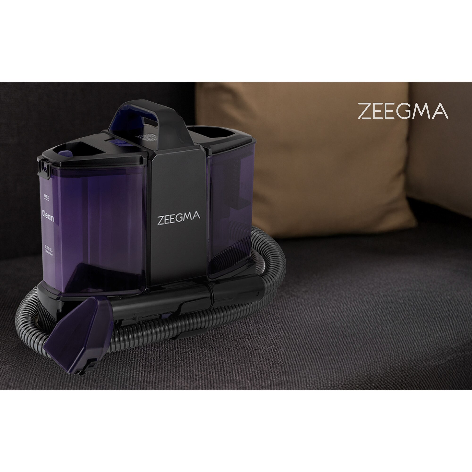 Aspirator de spalat umed uscat de palat tapiterii mochete si covoare Zeegma Zonder Wash Comact, 500 W, 1, 5L, uscat / umed, Albastru