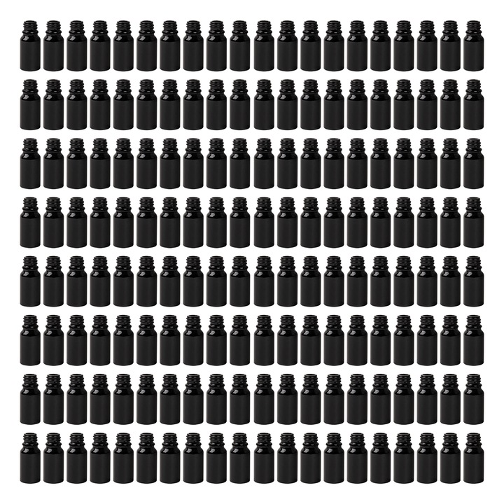 Sticla din sticla, Aromaholik, model negru, capacitate 10 ml, Set 192 bucati