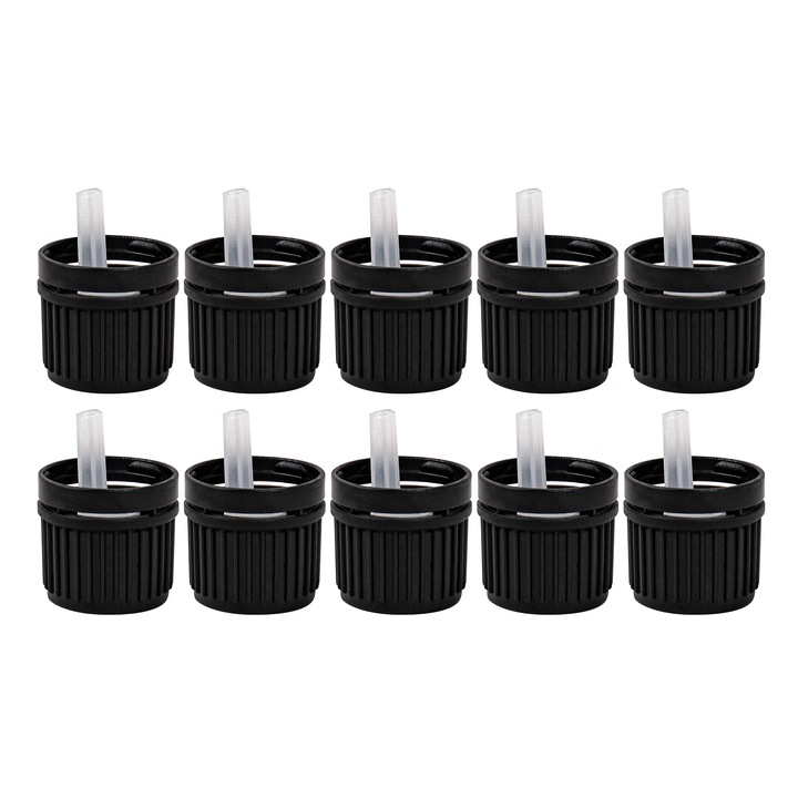Capac cu picurator, Aromaholik, HDPE, Negru, Set 10 bucati