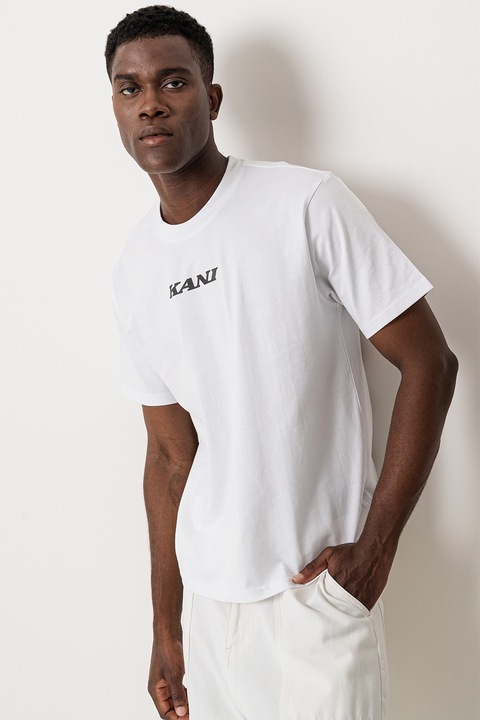 Karl Kani, Tricou regular fit cu logo, Rosu/Alb/Negru