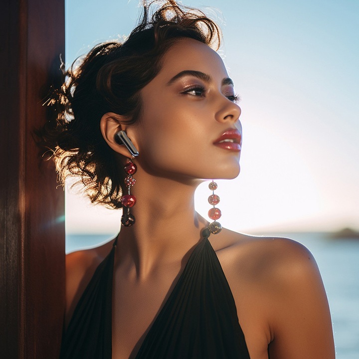 Dudao U21 vezeték nélküli fülhallgató, Bluetooth 5.4, 2 óra üzemidő, USB-C, Fekete