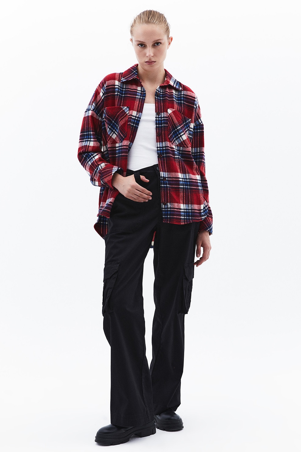 OXXO, Pantaloni cargo relaxed-fit, Negru, 34