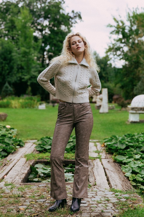 OXXO, Pantaloni bootcut, Maro inchis