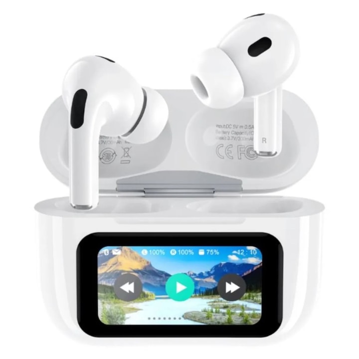 Casti bluetooth Akai Earbuds, BTE-J350, Negre