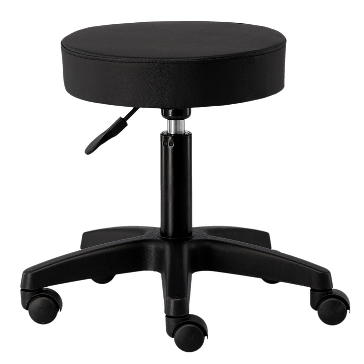 Calissimo, Taburet cosmetic pentru coafor scaun hoker SPA mobil, SD-Y13-BLACK