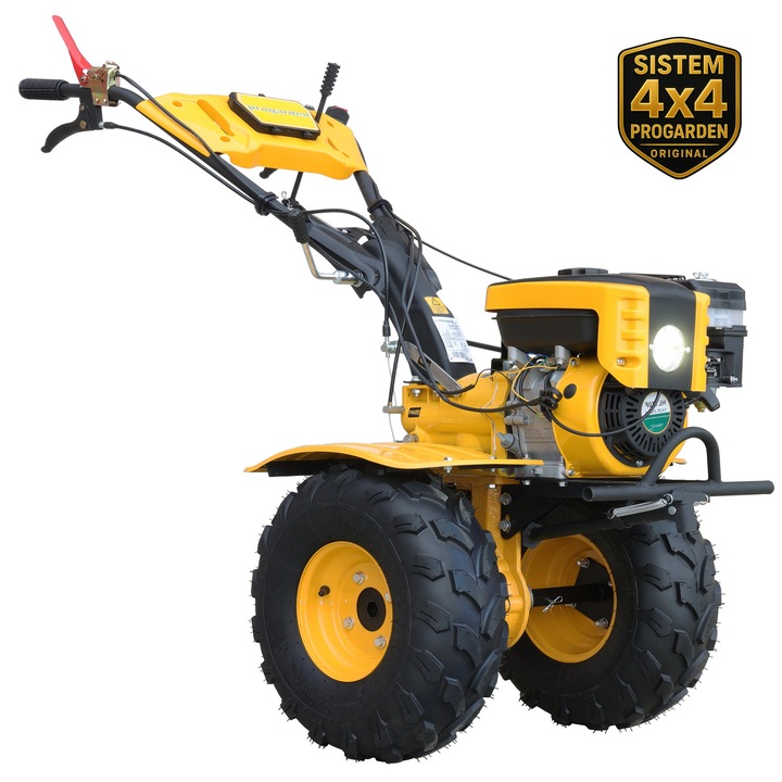 Motocultor ProGARDEN Campo 873 Alpine, 7CP, latime lucru 105cm, 2+1 viteze, 2+1+1 freze, benzina, roti ATV, 2 prize putere