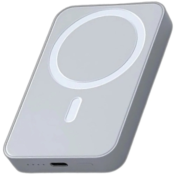 Baterie Externa Wireless Compatibil MagSafe Slim LAGATO MS1 Pro 10000 mAh, 20W, Apple iPhone 16 Pro Max/16 Pro/16 Plus/16/15 Pro Max/15 Pro/15 Plus/15/14 Pro Max/14 Pro/14/seria 14/13/12 si Android, Incarcare Rapida Fast Charge, Magnetica, Alb, Portabila