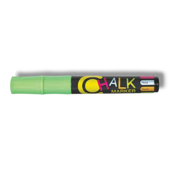 Marker verde pentru tabla cu creta lichida, FlexOffice, FO-CM01