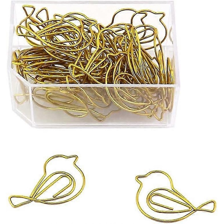 Capse decorative metalice, 30 bucati, forma draguta, auriu