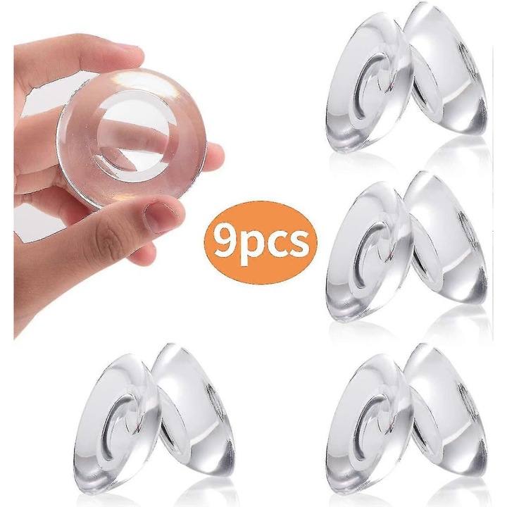 Set 9 protectii pentru manere usa, transparente, reutilizabile, usor de utilizat