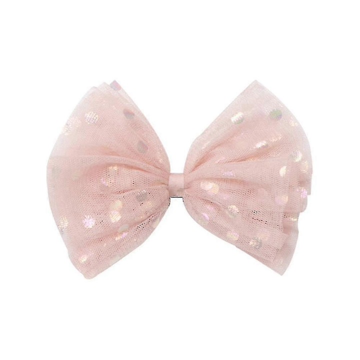 Hajcsat szett, nagy színes cérna masni, 13 cm, többszínű