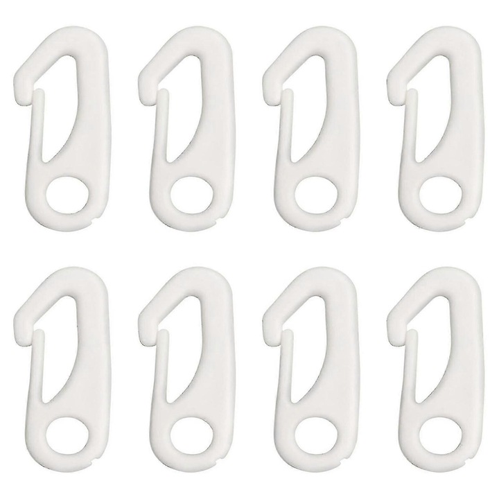 Set 8 clips pentru steag, plastic, rezistente la intemperii, 6x2x0.6cm