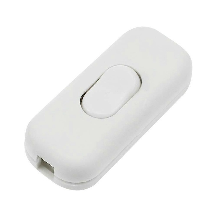 Ключ торпеден 6А бял, размери 60x26x16мм, за електрически лампи