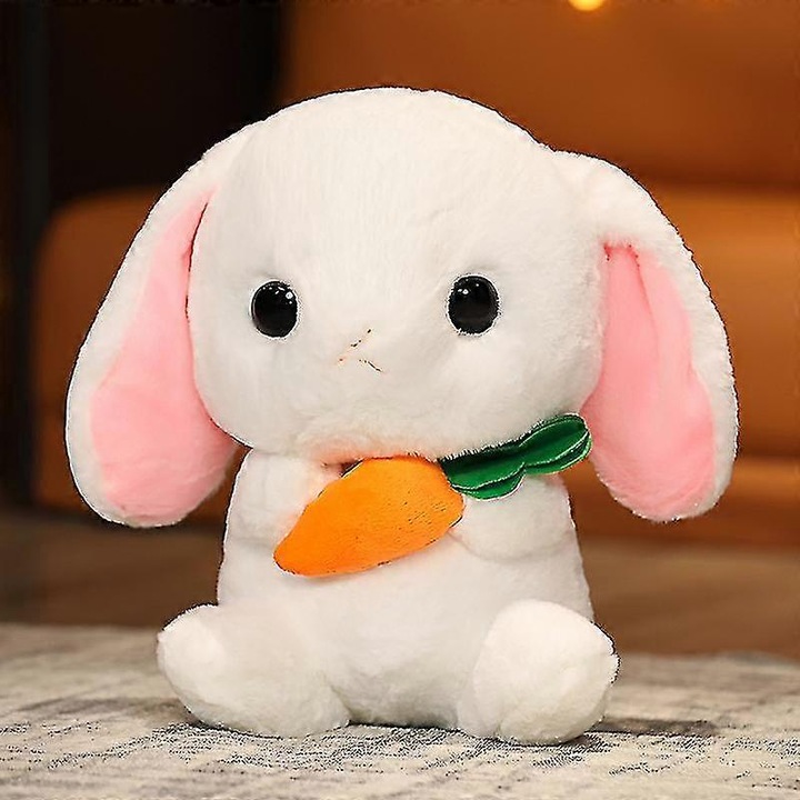 Jucarie de plus, iepure, 12+ ani, alb, 30x20cm