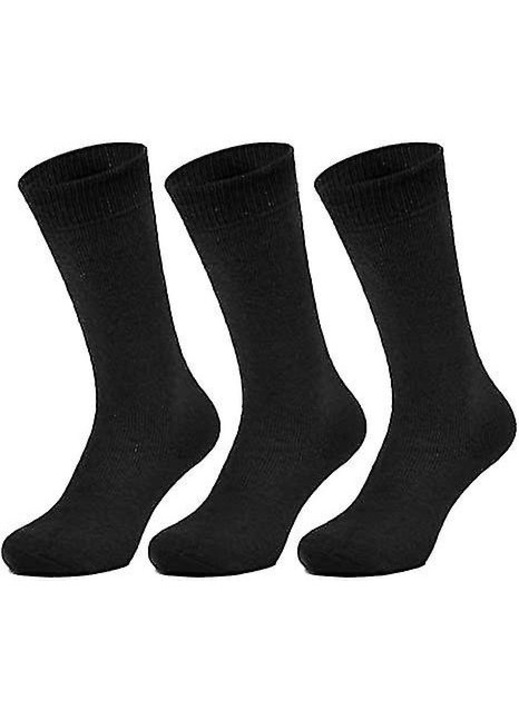 Set 3 Perechi sosete barbati, Poliester, Calduroase, Negru