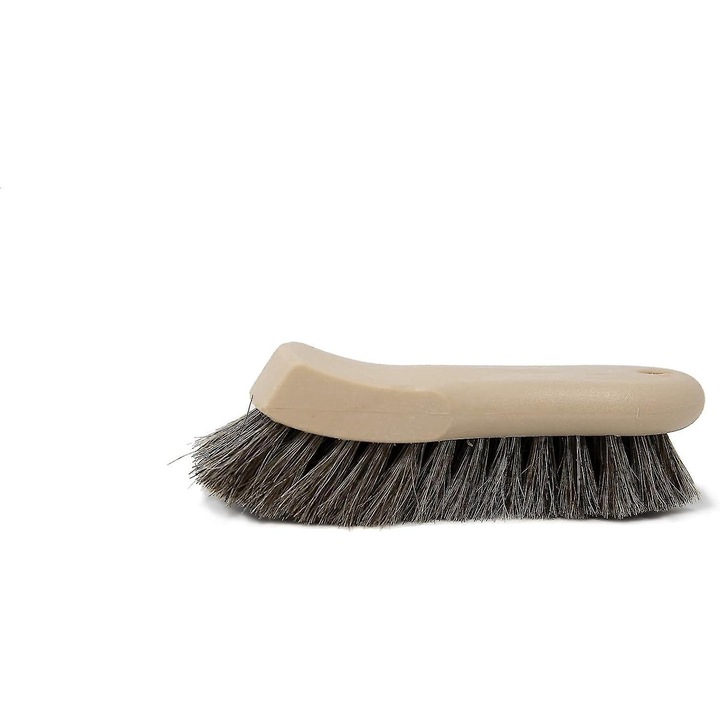 Perie de curatare, Par de cal, design ergonomic, 15x2.5cm, pentru piele, covoare, tapiterie