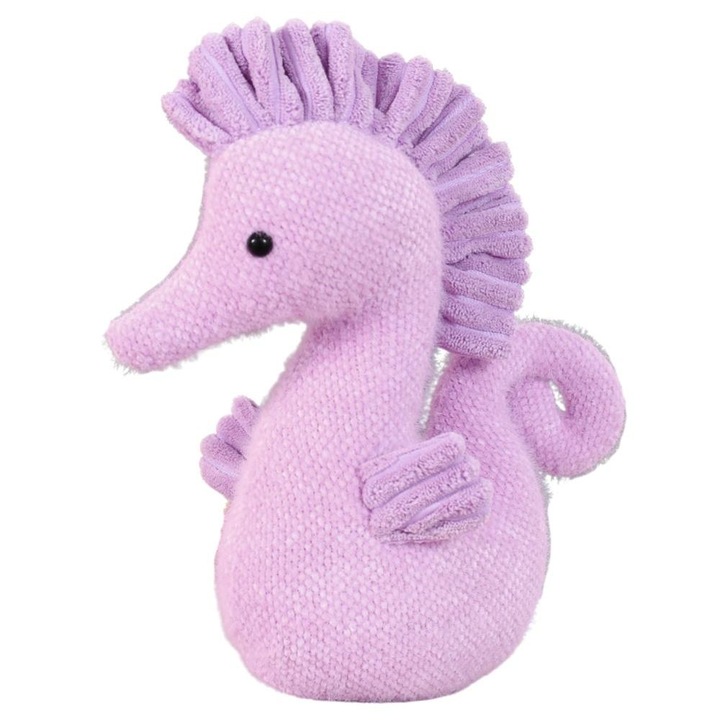 Jucarie de plus, LEANToys, konik morsk, 22x25x8cm, violet, set cu o jucarie