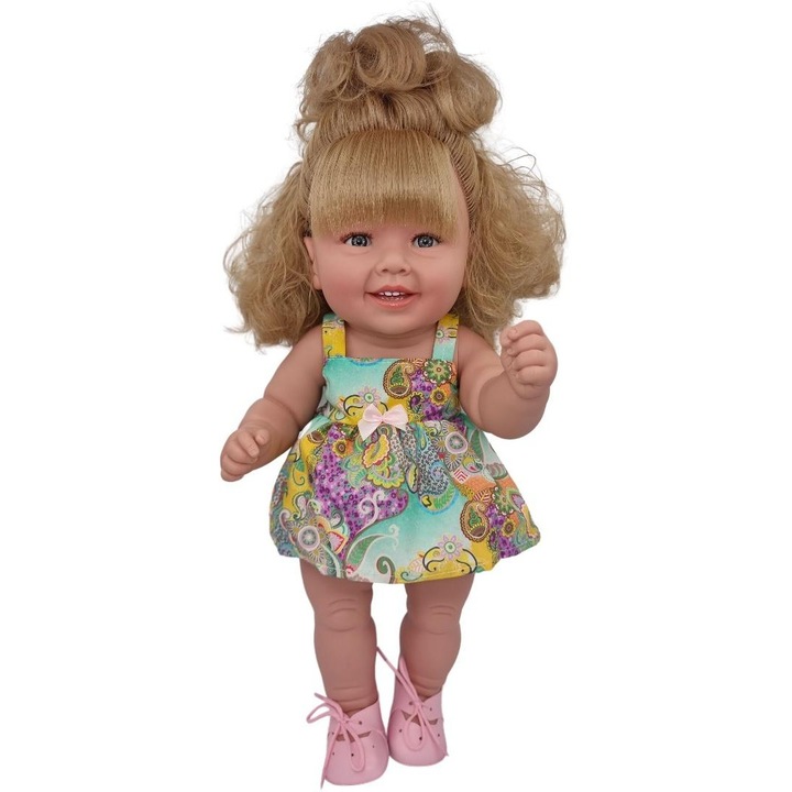 Diána babaszett, 47cm, Manolo, spanyol vinil, ruha, lábbeli