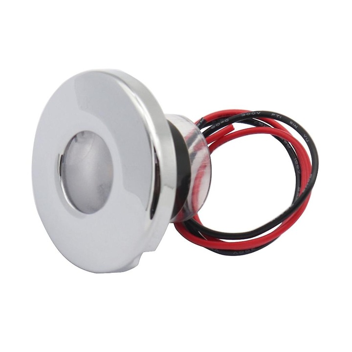 Aplica LED pentru trepte, 12V, 2900-3200K, impermeabil IP67, dimensiune 39mm