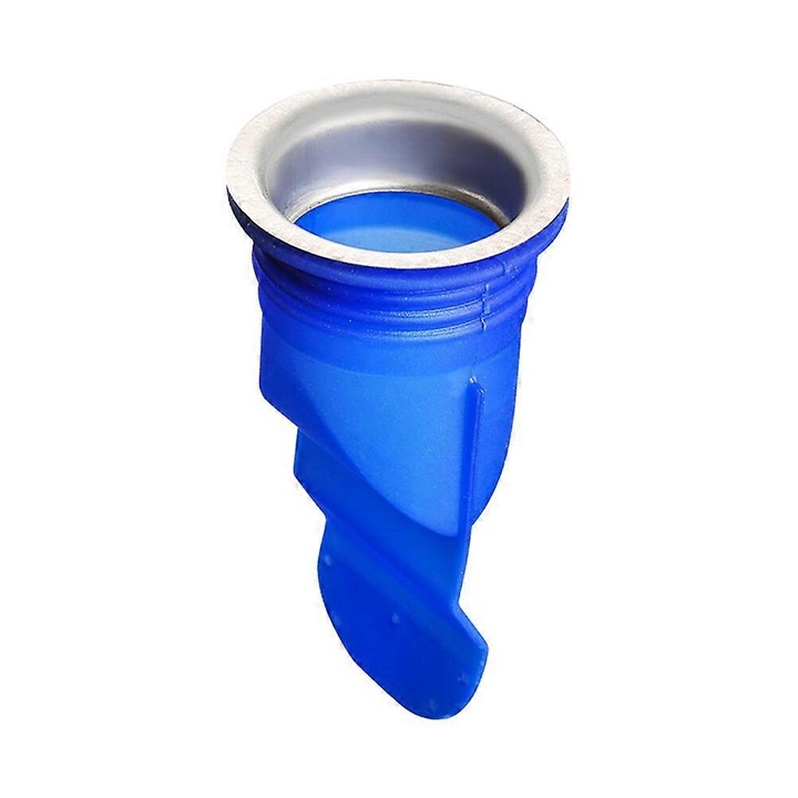 Miez de scurgere pentru podea, silicon, albastru, 9.2x3.8x3.8cm, set 1 buc.