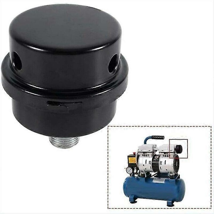 Filtru de aer pentru compresor, metal negru, 3/8, 16mm, set accesorii compresoare