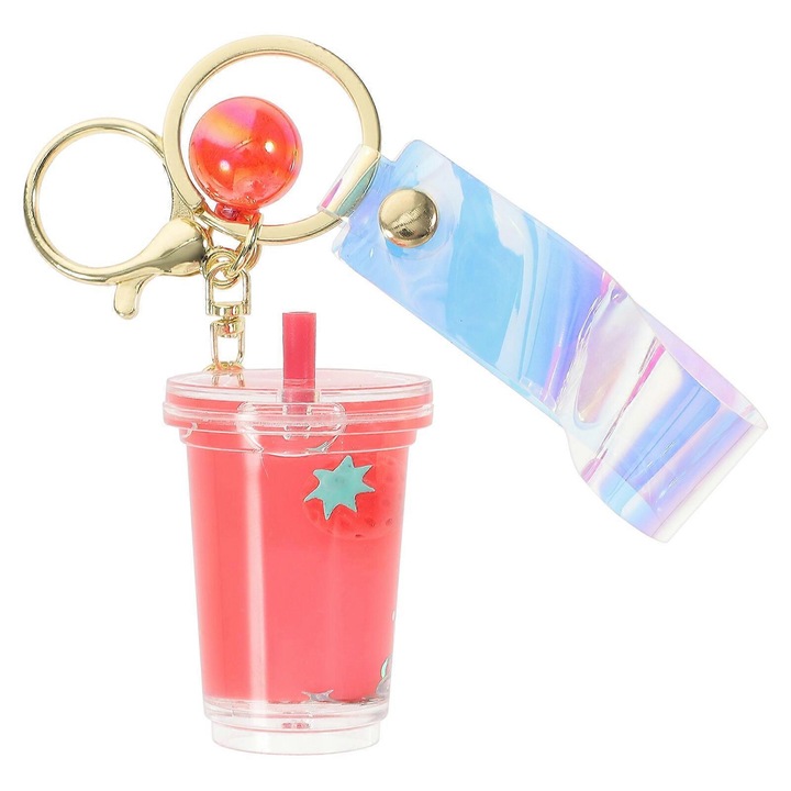 Gyors folyékony kulcstartó, táskadísz, többszínű, 1 darabos készlet