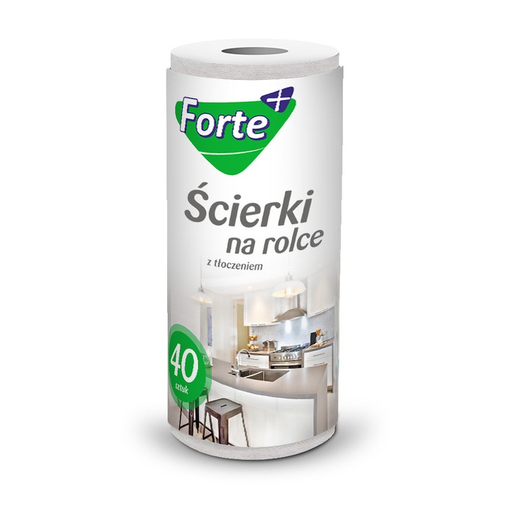 Burete pe rola Forte Plus, 40 bucati, 70% vascoza, 30% poliester, multicolor