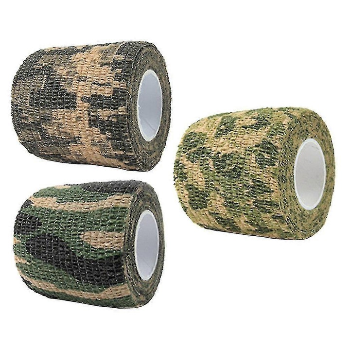 Set de 3 role benzi de camuflaj pentru exterior, accesorii camping si drumetii