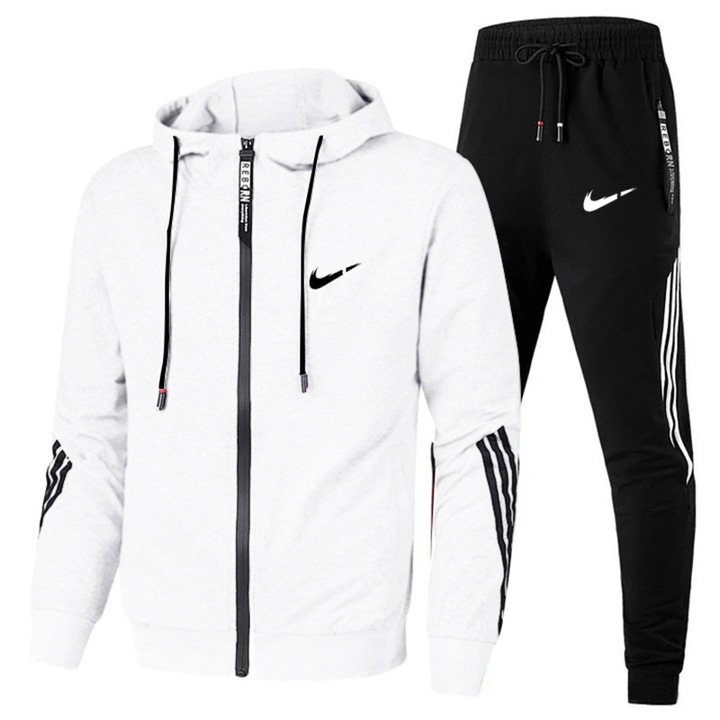 Trening sport pentru barbati, Nike, alb/negru