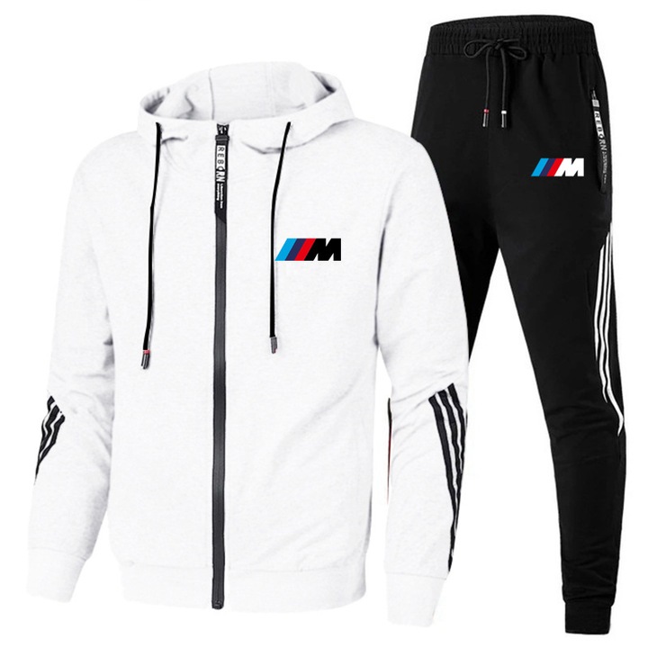 Trening sport barbati, BMW M., alb/negru, 3XL INTL