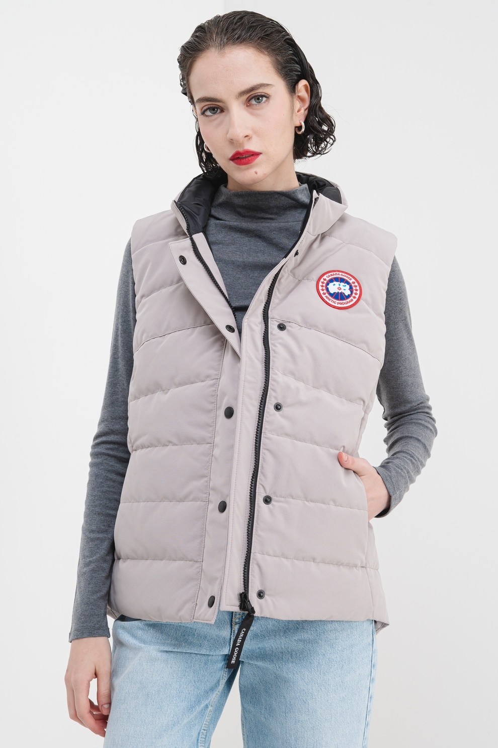 CANADA GOOSE, Vesta cu umplutura de puf Freestyle, Gri deschis, XL