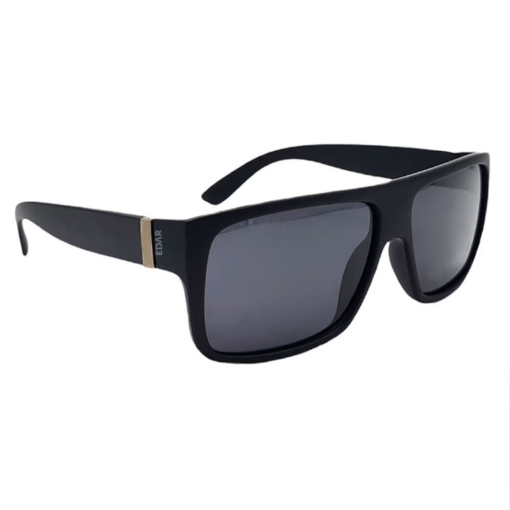 Ochelari De Soare EDAR, Ideal Pentru Condus, Pentru Femei/Barbati, Polarizati, Protectie UV 400, Toc Inclus, Negru