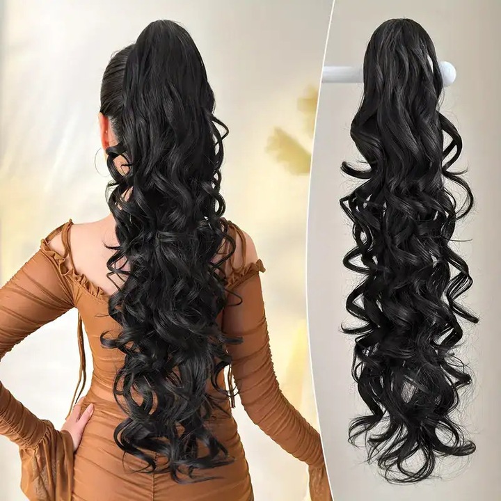 Extensie Coada de Cal din Par Natural cu clama, negru