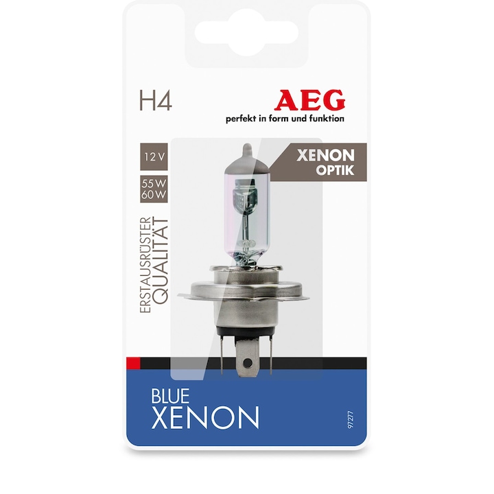 Bec autó halogén AEG H4 Kék Xenon 97277