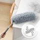 Pamatuf 4in1 RETOO DailyPro, Microfibra, pentru Curatat Praful, Curatare Umeda si Uscata, Maner Aluminiu Extensibil Pana la 250 cm, Pensula Rotunda, Pensula Lunga, Gri