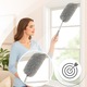 Pamatuf 4in1 RETOO DailyPro, Microfibra, pentru Curatat Praful, Curatare Umeda si Uscata, Maner Aluminiu Extensibil Pana la 250 cm, Pensula Rotunda, Pensula Lunga, Gri