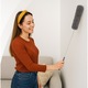 Pamatuf 4in1 RETOO DailyPro, Microfibra, pentru Curatat Praful, Curatare Umeda si Uscata, Maner Aluminiu Extensibil Pana la 250 cm, Pensula Rotunda, Pensula Lunga, Gri