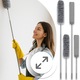 Pamatuf 4in1 RETOO DailyPro, Microfibra, pentru Curatat Praful, Curatare Umeda si Uscata, Maner Aluminiu Extensibil Pana la 250 cm, Pensula Rotunda, Pensula Lunga, Gri