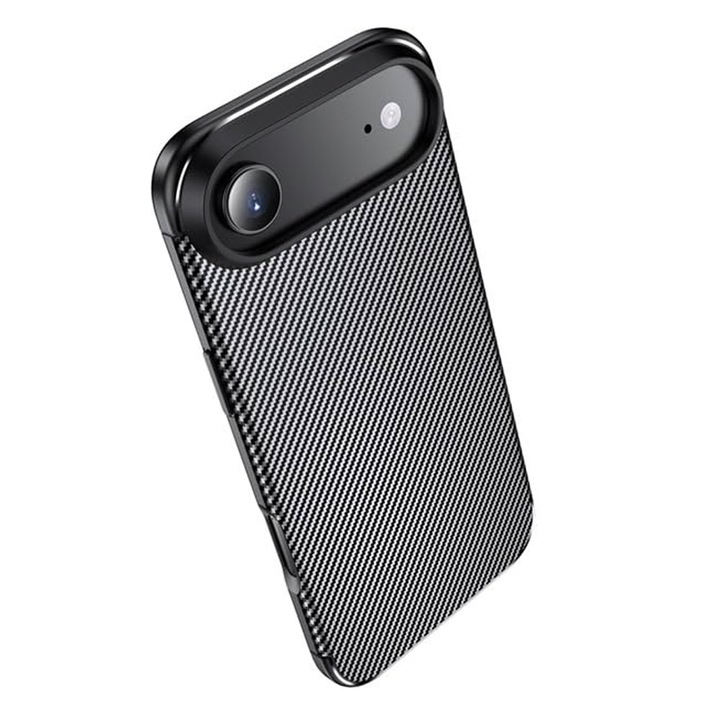 Husa Carbon RebellionPro pentru Apple iPhone 17 Air, Optimizare Anti-Soc, Heat Dissipation, Long Term Case, Negru