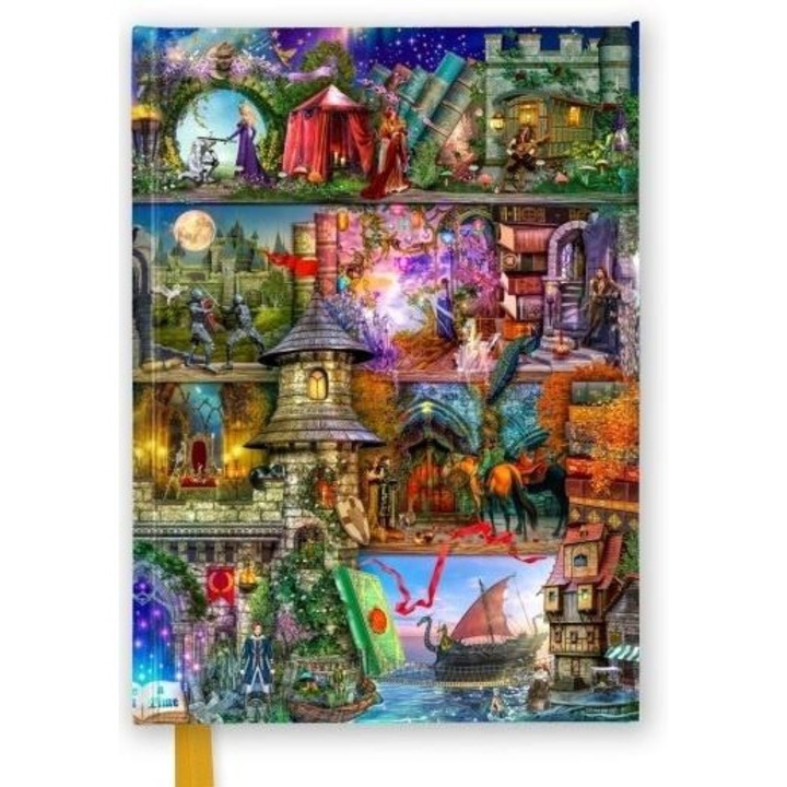 Caiet A5 Flame Tree, 176 pagini, coperta aurita, dimensiuni 210x148x17mm