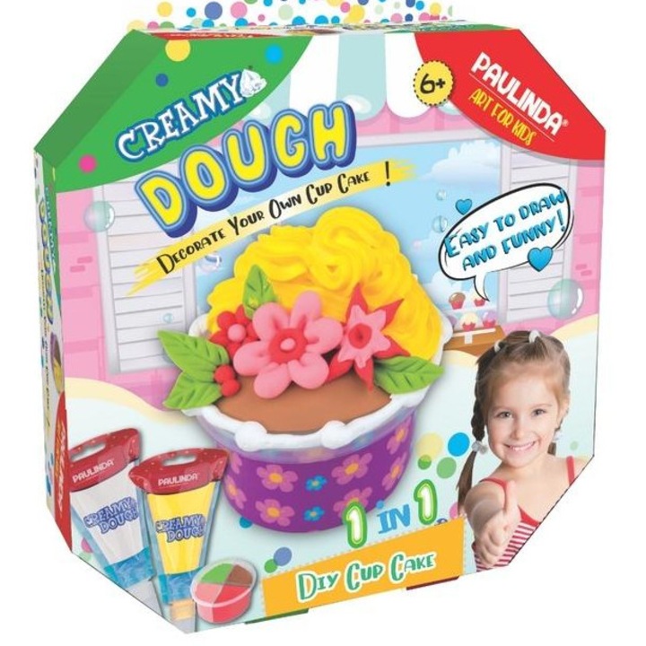 Set creativ pentru mini dulciuri 3D, PAULINDA, 2 tuburi masa decorativa, multicolor, pentru copii de la 6 ani